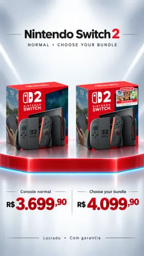 Nintendo Switch 2 - Novo, Lacrado / Com Garantia