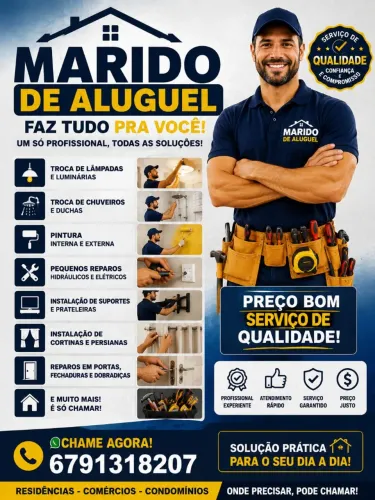 Marido de aluguel em que posso ajudar?