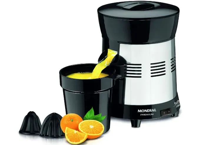 MONDIAL Extrator de Sucos Turbo Premium Preto/Inox, 250W, Bivolt - E-10