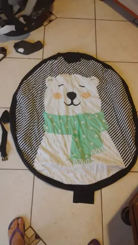 Tapete infantil de atividades que vira bolsa