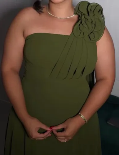 Vestido de festa ?Verde Oliva ?