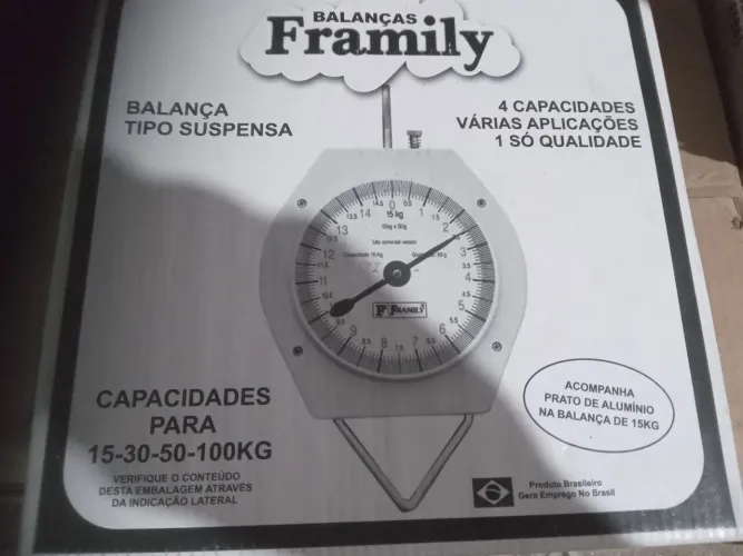Balança suspensa nova 15kg framily 50 valor