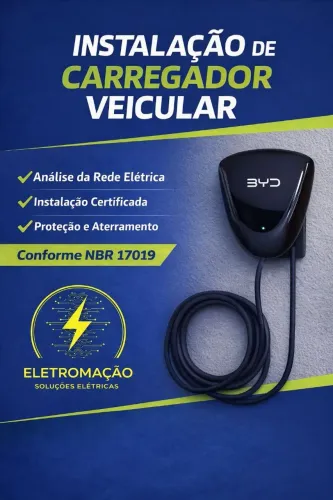 Instalação de carregador veicular- wallbox.
