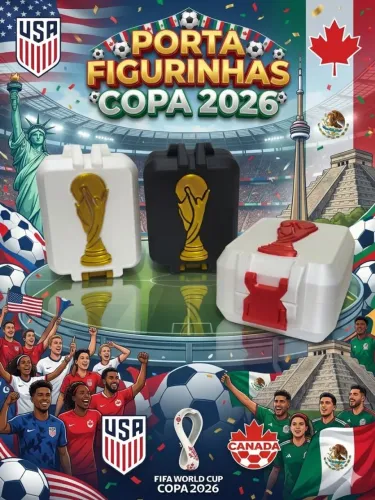 Porta figurinhas copa do mundo 2026