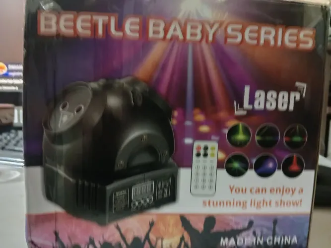 Iluminação para festas com laser,estrobo rotorizada com controle e entrada dmx