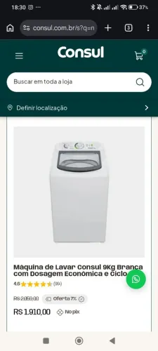 Máquina de Lavar Consul 9 kg Branca com Dosagem Econômica e Ciclo Edredom -