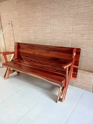 Mesa Banco de Madeira de Lei 2 metros