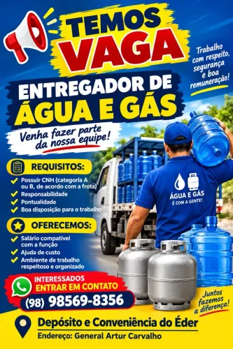 Contrata-se entregador