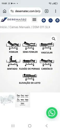 Cama Hospitalar com colchão