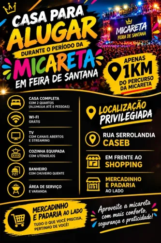 CASA PARA ALUGAR TEMPORADA MICARETA