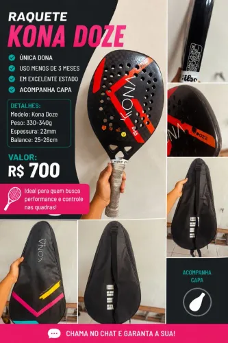 Raquete KONA DOZE em excelente estado!