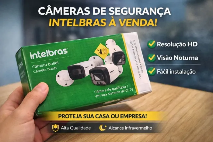 3 Câmeras de segurança Intelbras - Alta resolução (HD) e qualidade