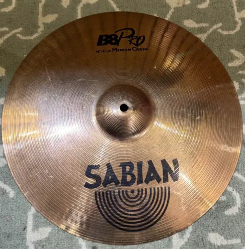 Prato Crash 16" Sabian B8 Pro Medium Crash - Excelente Estado (Com Capa)