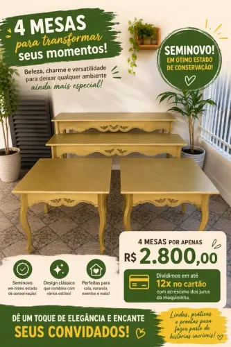 4 MESAS - DECORAÇÃO DE FESTAS