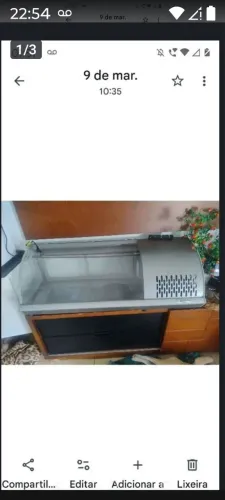 Expositor refrigerado Gelopar comida japonesa sushi tortas retirada em Saquarema 
