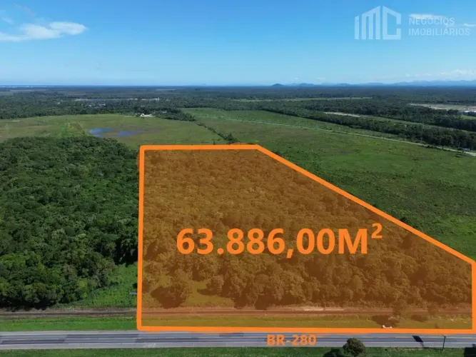 Área Industrial de frente para BR-280 com 63.886,00M²