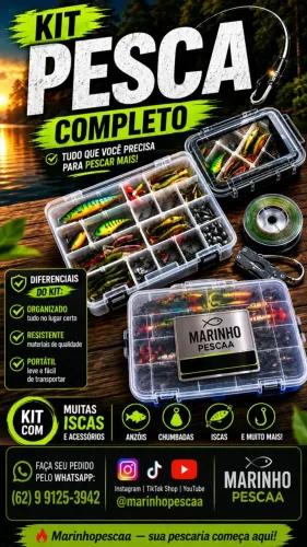 VITRINE - PRODUTOS DE PESCARIA