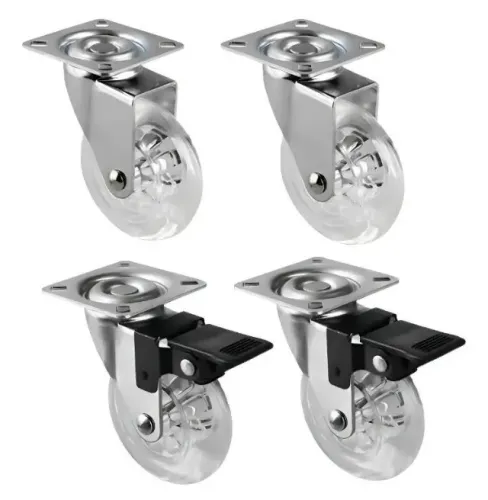 Rodinha Rodízio giratório 2" 50mm roda silicone kit com 4 peças novas