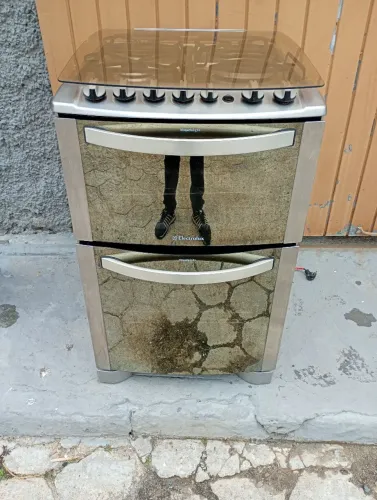 fogão inox duplo forno