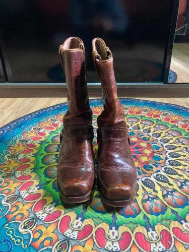 bota harness vintage amadeirada