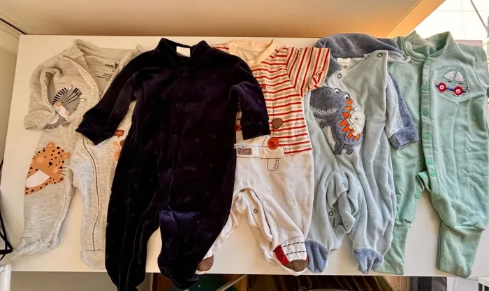 Kit bebê RN 5 macacões / body comprido inverno