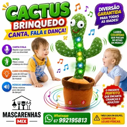 Cactus Brinquedo Fala Canta e Dança Cod: 0142