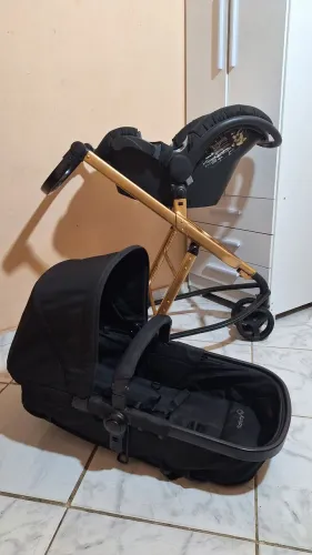 CARRINHO DE BEBÊ MOISÉS E PASSEIO 3 EM 1 ×BEBÊ CONFORTO DOURADO 