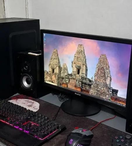PC Gamer completo com, monitor, controle play 3, teclado, mouse
