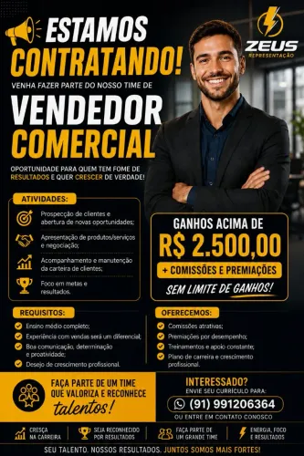 Vaga para Consultor comercial