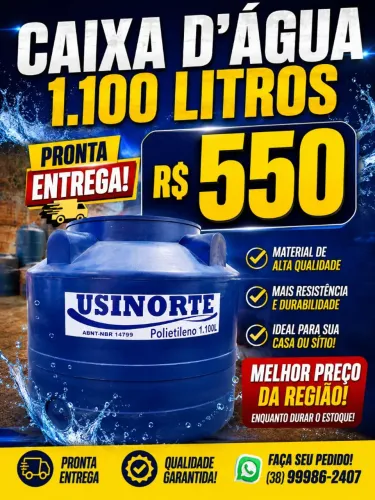 Caixa D água 1.100 litros