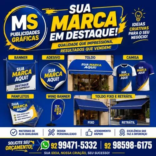 ADESIVO, BANNER, FACHADA, WIND BANNER, PANFLETOS E MUITO MAIS!