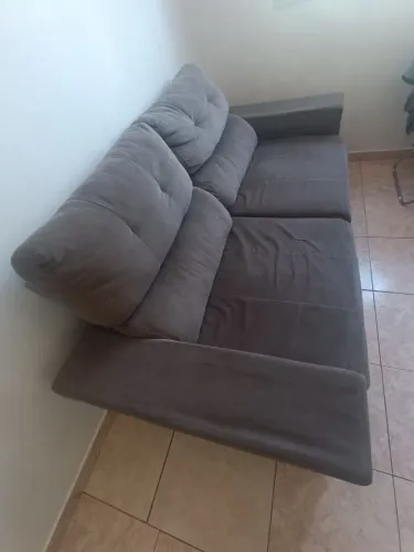 Sofá retrátil Suede marrom