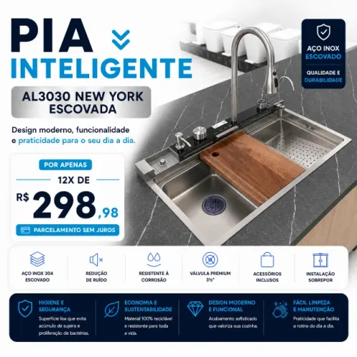 PIA GOURMET MULTIFUNCIONAL NEW YORK AL3030 ESCOVADA