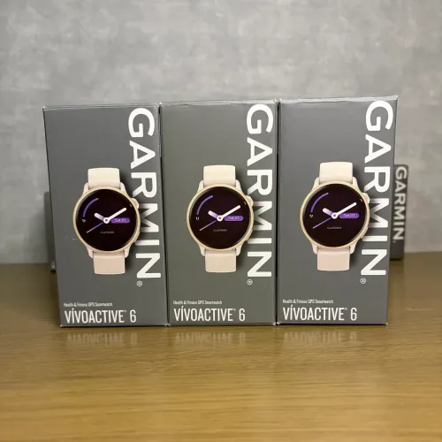 Relógio Garmin Vivoactive 6 Lunar Gold Amoled Novo Garantia