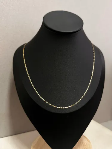 Corrente Piastrine de ouro 18k procedência garantia eterna