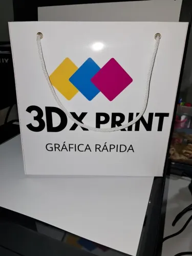 10 Sacolas de Papel Personalizada Tamanho G 21x19x7 - Com sua logo