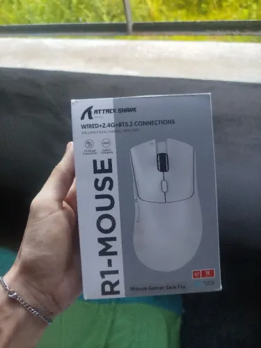 Mouse Gamer Attack Shark R1 - Sem Fio (Como novo, na caixa)