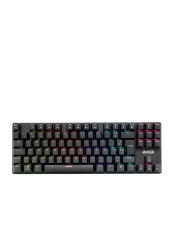 Teclado Mecanico Gamer Mancer Shade MK2, Rainbow, Switch Huano Azul, Preto
