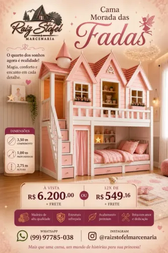CAMA MORADA DAS FADAS