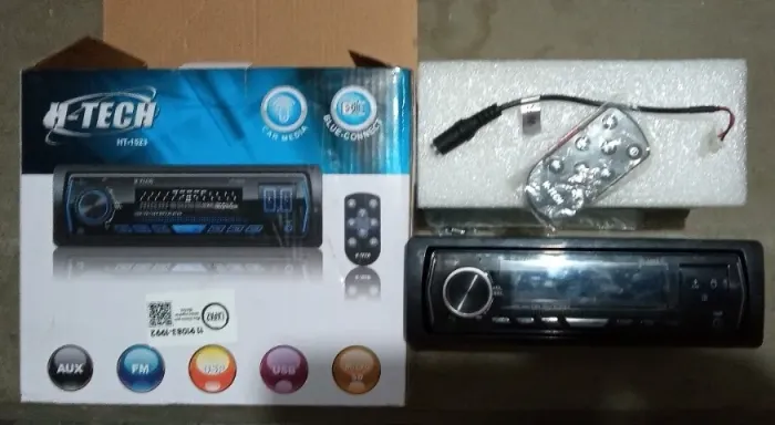 Auto Rádio H-Tech HT-1523 com Bluetooth, DSP e Controle de Subwoofer