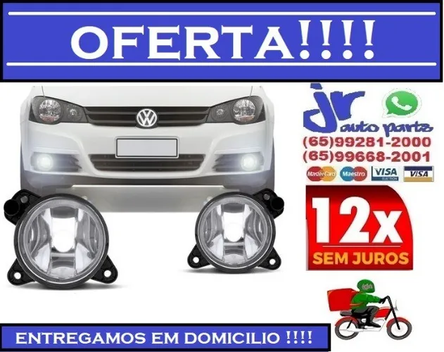 Par Farol Milha Golf 08 09 10 11 Auxiliar Neblina 