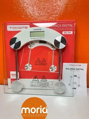 Balança Digital Corporal Vidro Academia Banheiro 180kg Saúde<br>