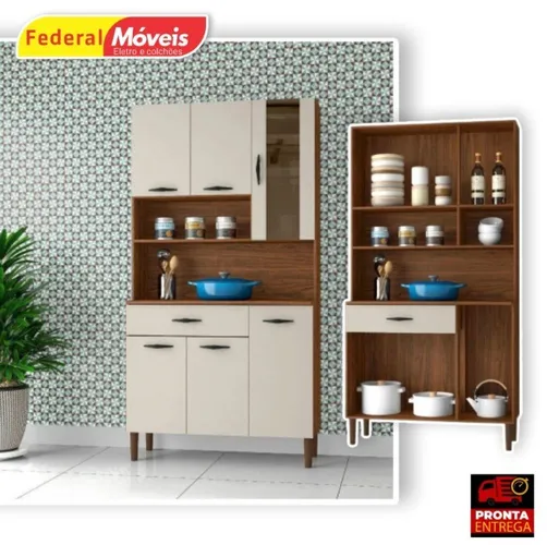 Armário de Cozinha Golden 6 Portas 1 Gaveta - Promoção - Fazemos Entrega