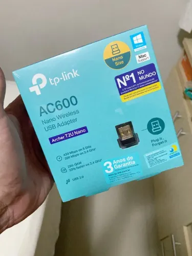 Adaptador Wireless Archer T2U TP Link Dual Band AC600 Nano USB - TP-Link - Novo - Na Embal