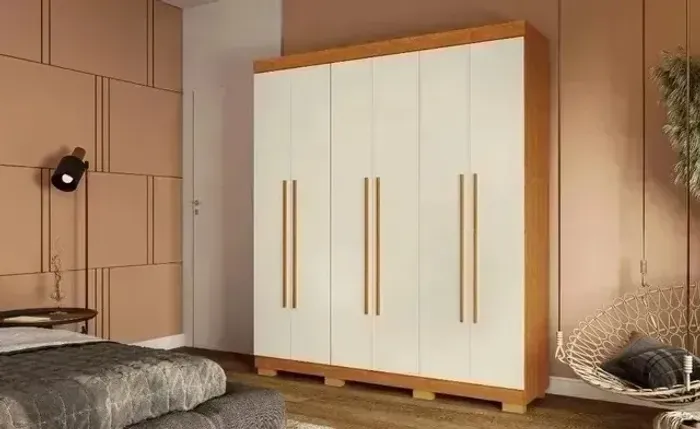 Guarda Roupa ACP Paola 6 Portas C/Pés - .1,80m de Largura.