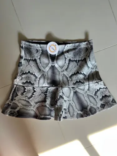 Saia curta animal print Python TAM M