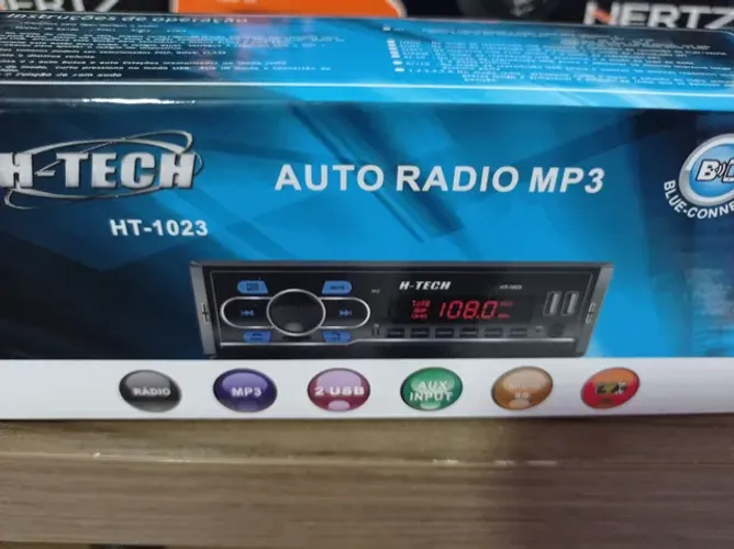 Auto rádio H-Tech Ht -1023 c/ bluetooth USB aux instalado no seu carro 