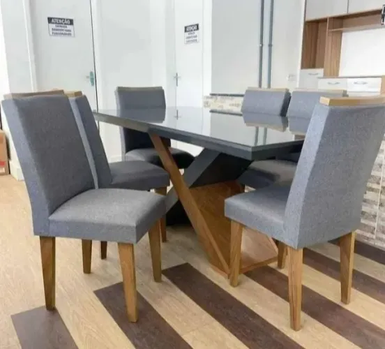 Marque sua entrega e receba em até 48h! Mesa 6 Cadeiras Imperador