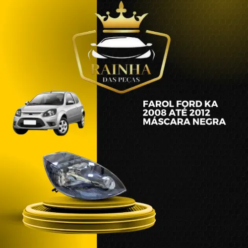 Farol Ford Ka 2008 até 2012 Máscara Negra