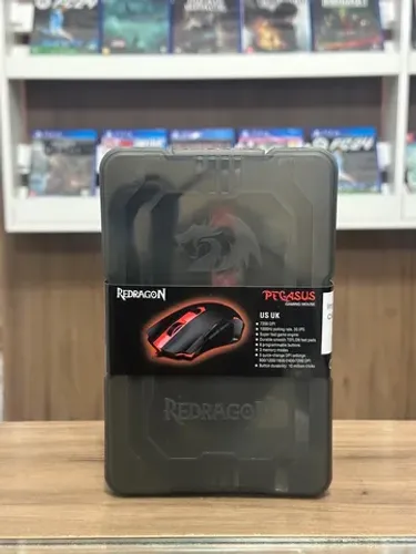 Mouse Gamer Pegasus Redragon Preto Loja Física Novo Lacrado